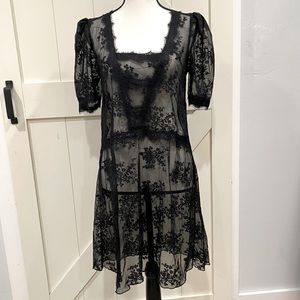 Zara Black Lacey Tulle Dress